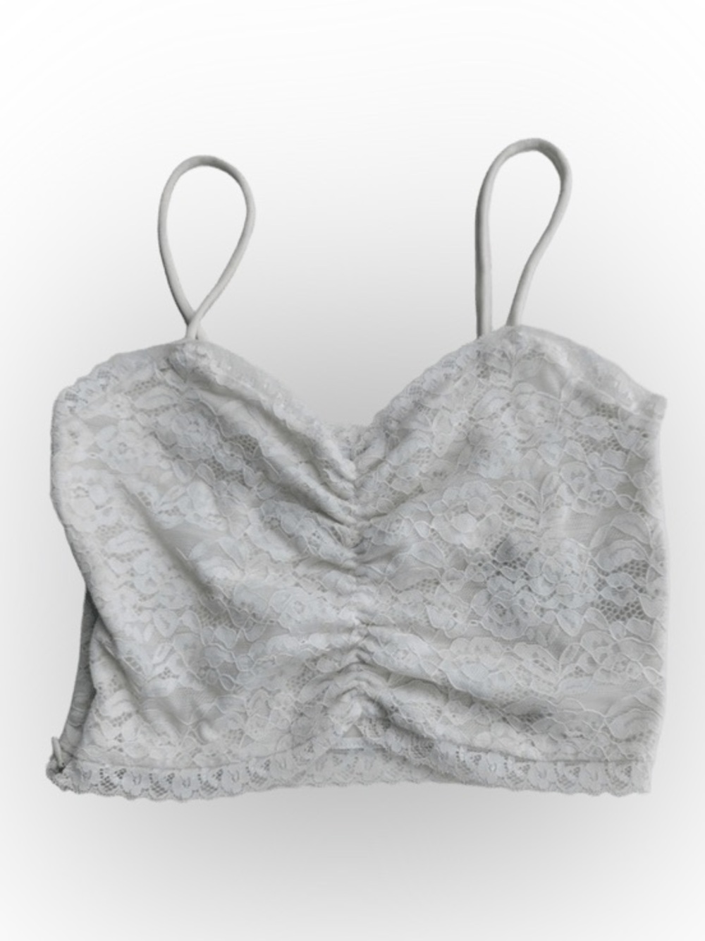 FB sister white lace cream tank top